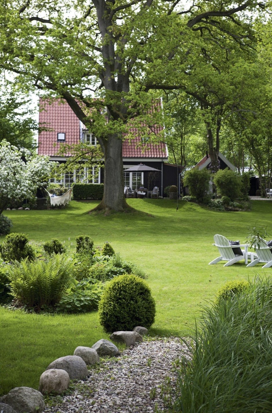 Сад внутренний дворик Дания Скандинавия