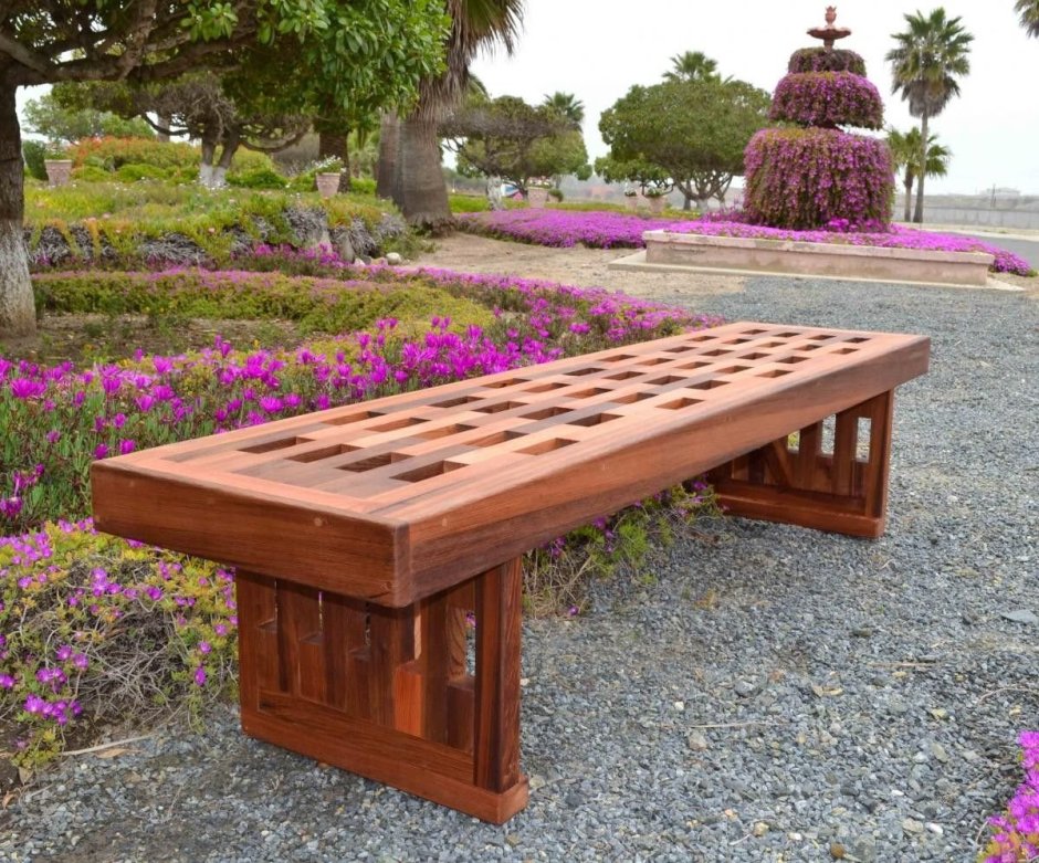 Красивые деревянные скамейки