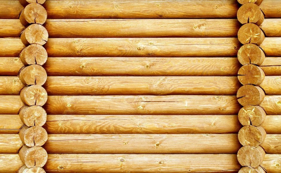 Деревянная стена из бревен