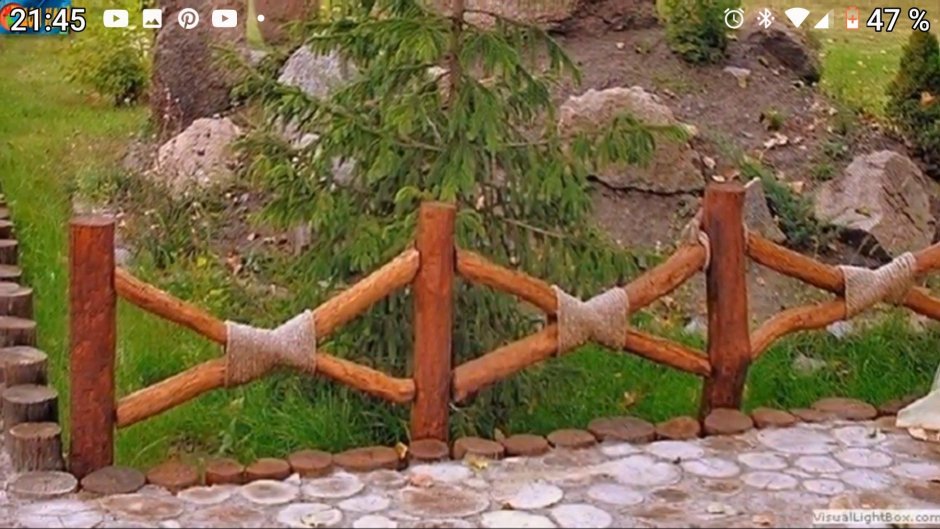 Деревянная ограда для клумбы