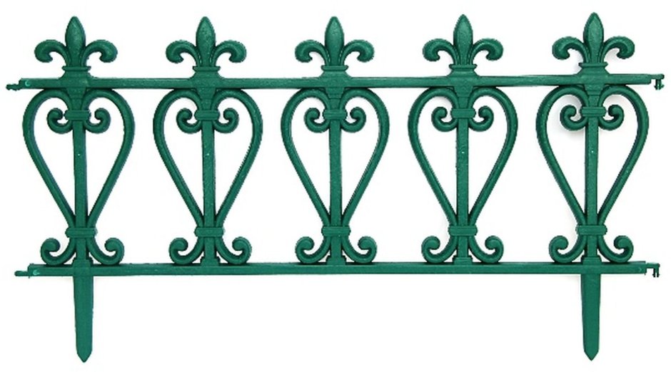 Забор декоративный Модерн штакетник 60х33 см 5 шт темно-зеленый Диорит