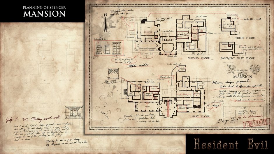 Resident Evil 1 карта