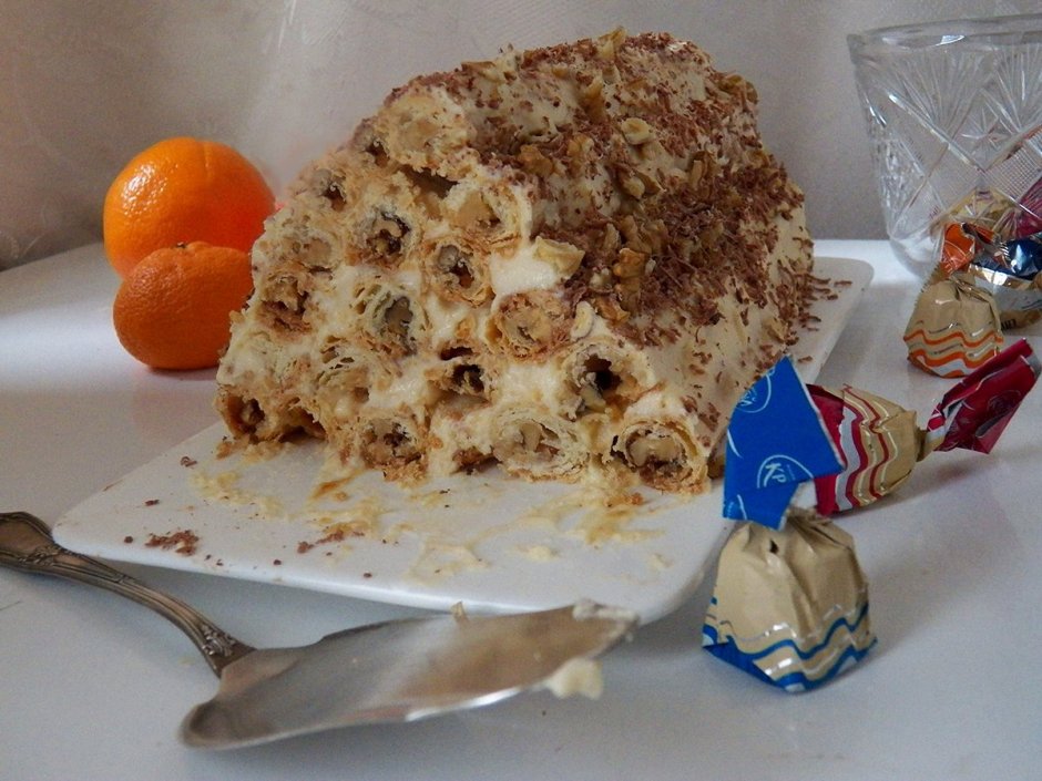 Рецепт торта избушка с орехами