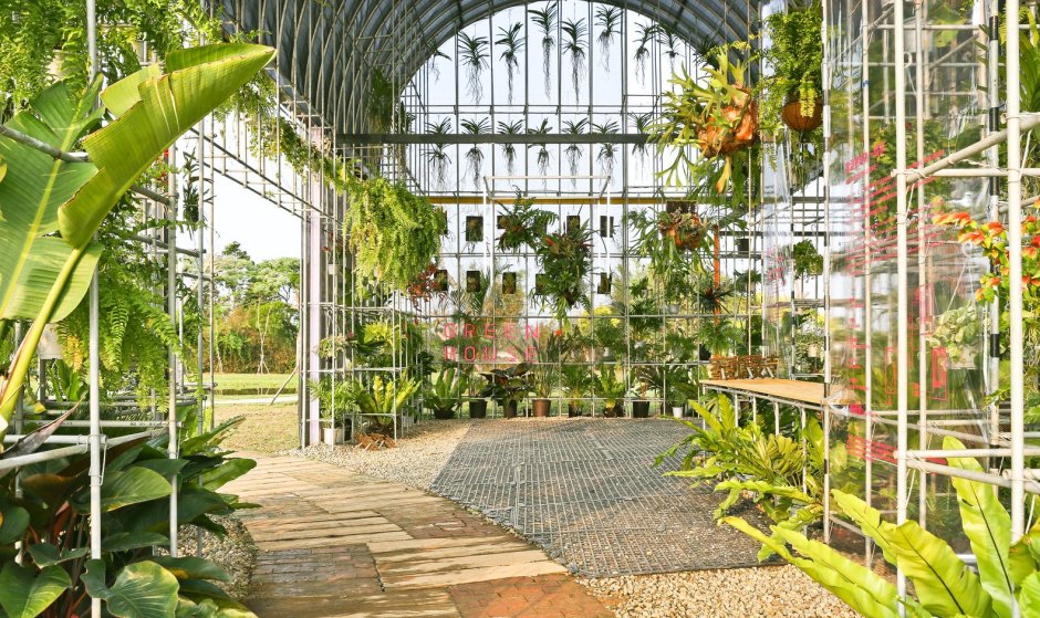 Оранжерея ботанического сада архитектура