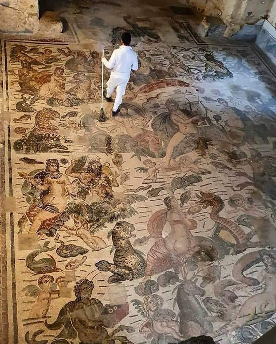 Вилла Казале Сицилия мозаики