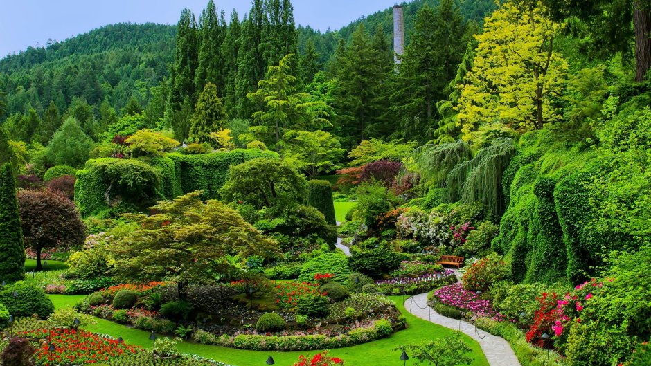 Сады Бутчартов в Канаде японский сад