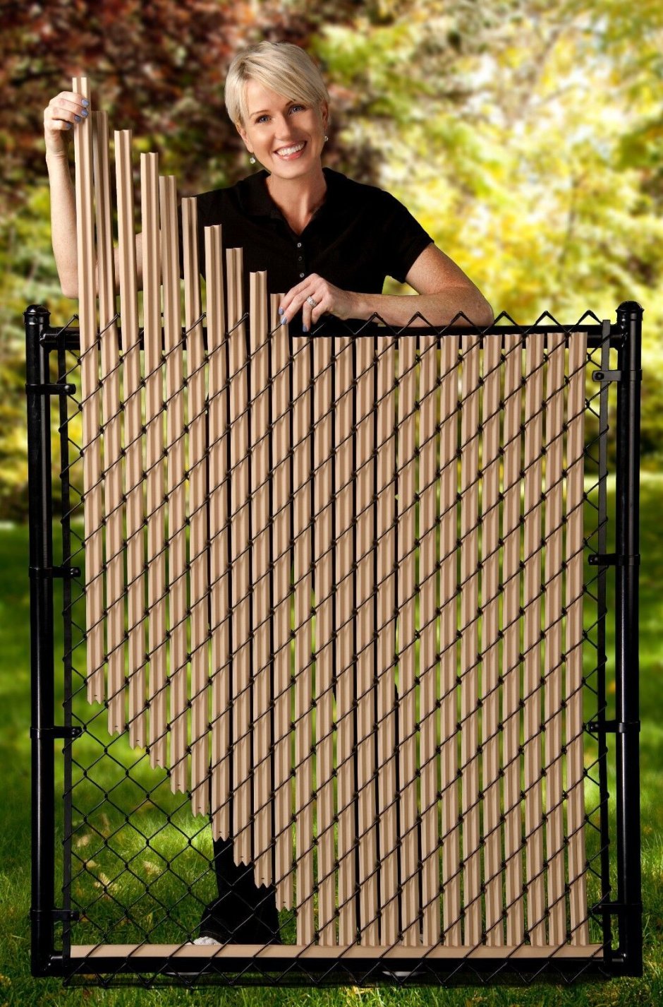 Красивый забор из сетки рабицы