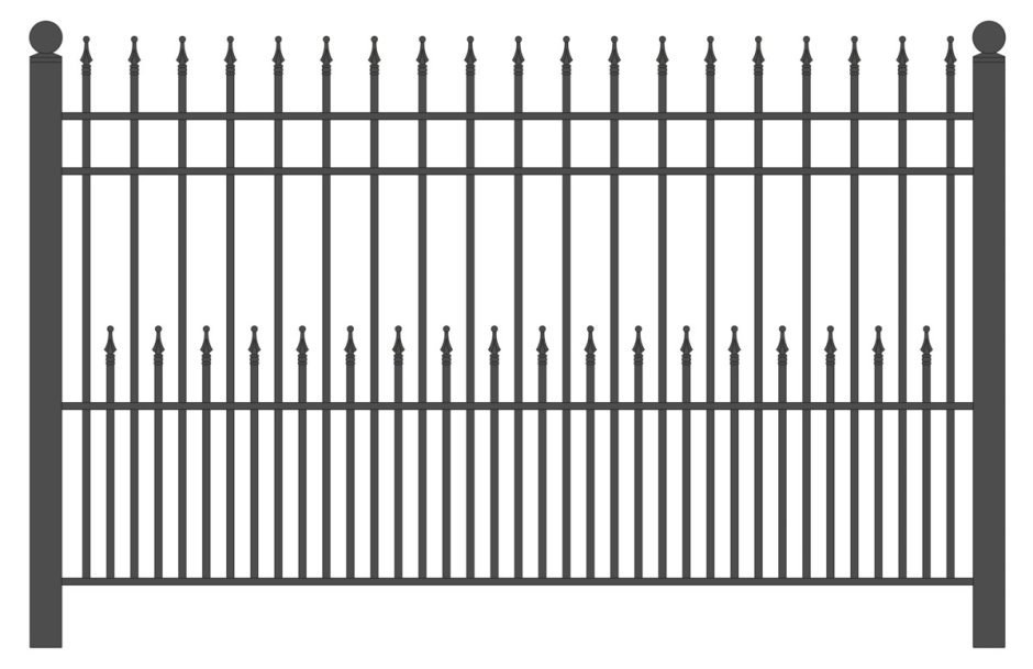 Решетка ограждения металлическая: ОС-т15-00 высотой 0,5 м