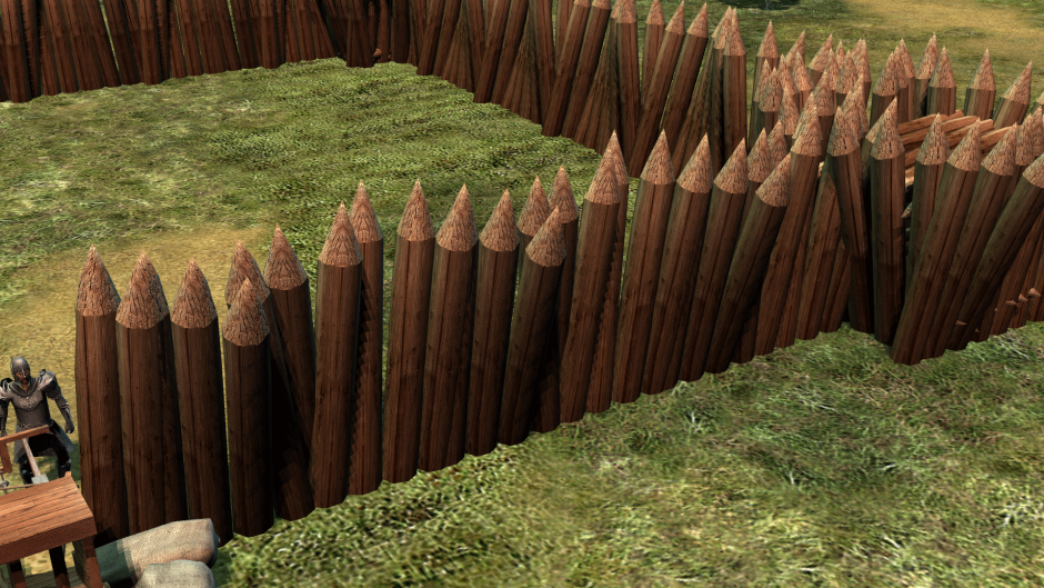 Забор из деревянных кольев