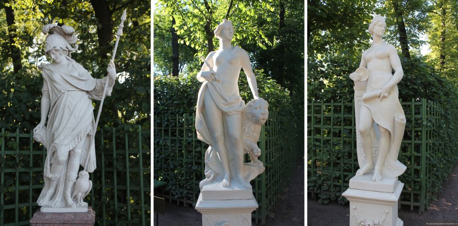Статуи летнего сада в Санкт-Петербурге