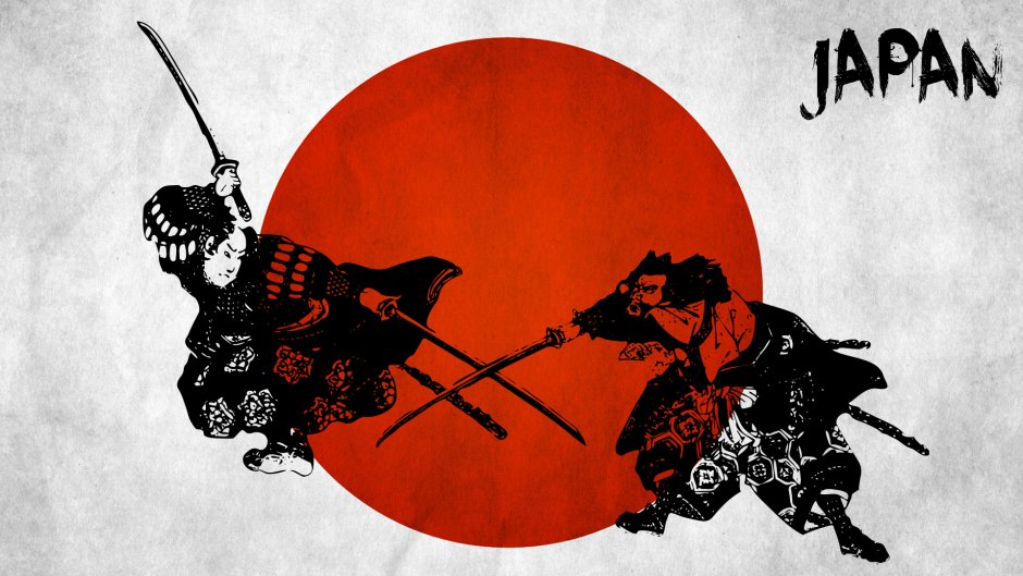 Красный Япония Самурай