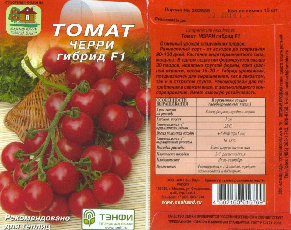 Урожайные сорта томатов черри для открытого грунта