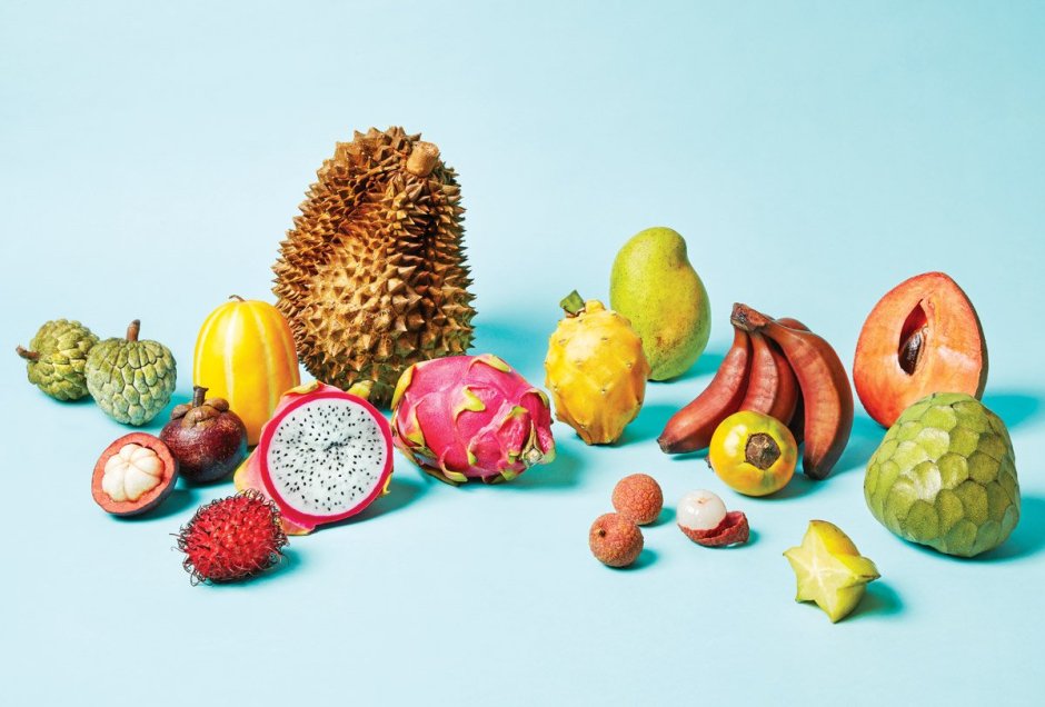 Тропические фрукты маракуйя личи папайя