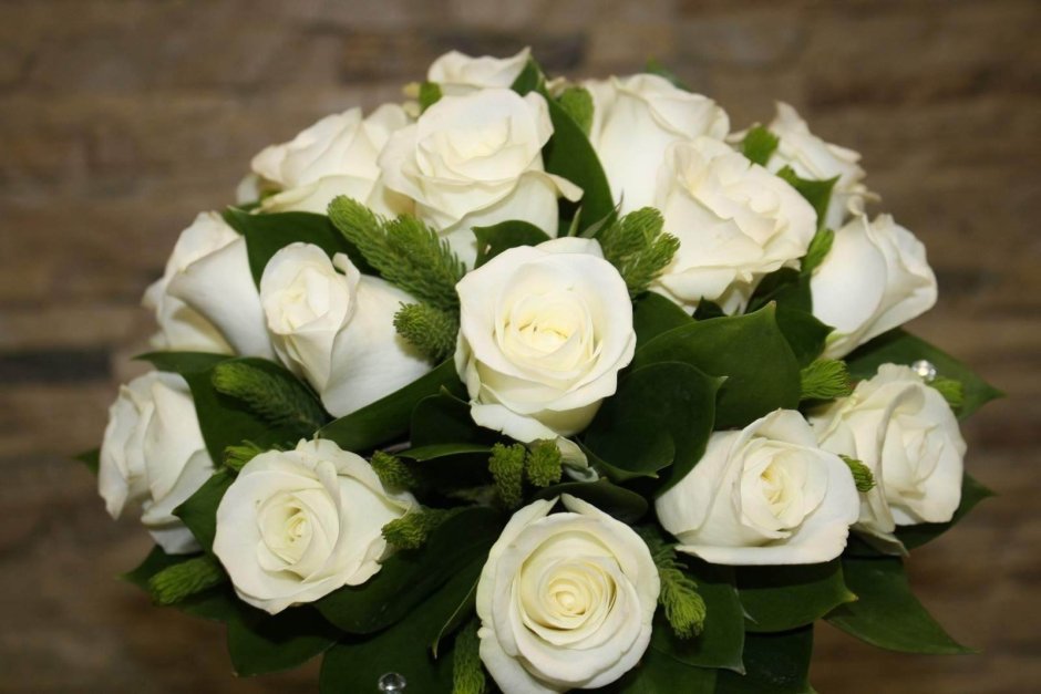 31 Белая эквадорская роза 70см