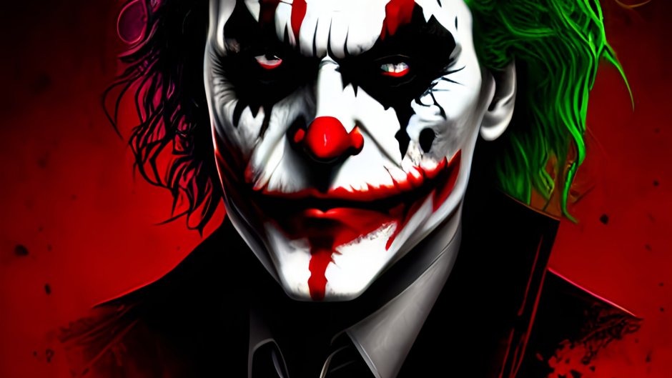 Joker Red White Art