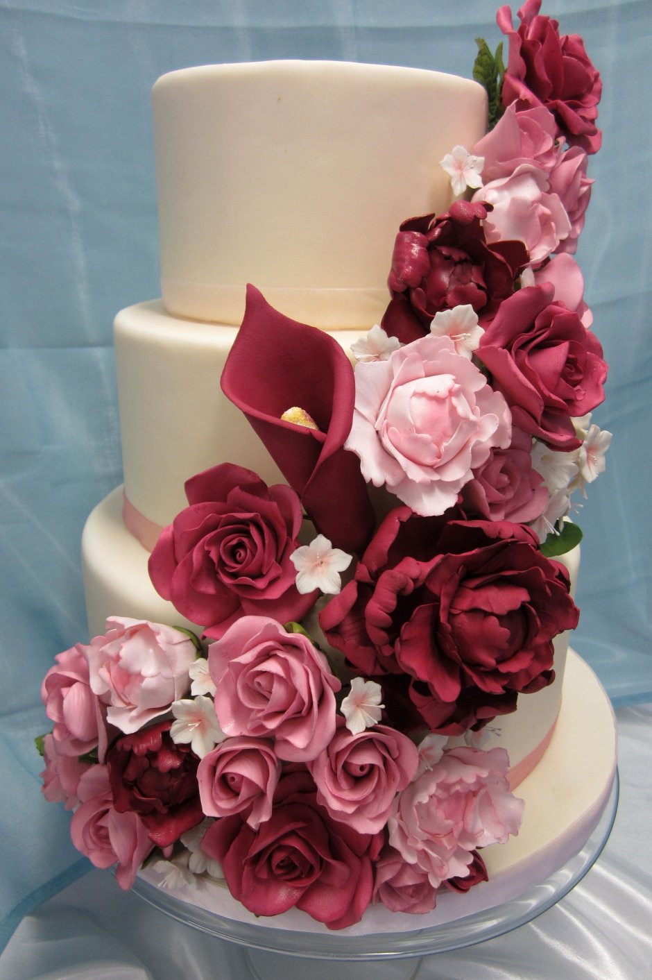 Марципановые цветы для торта