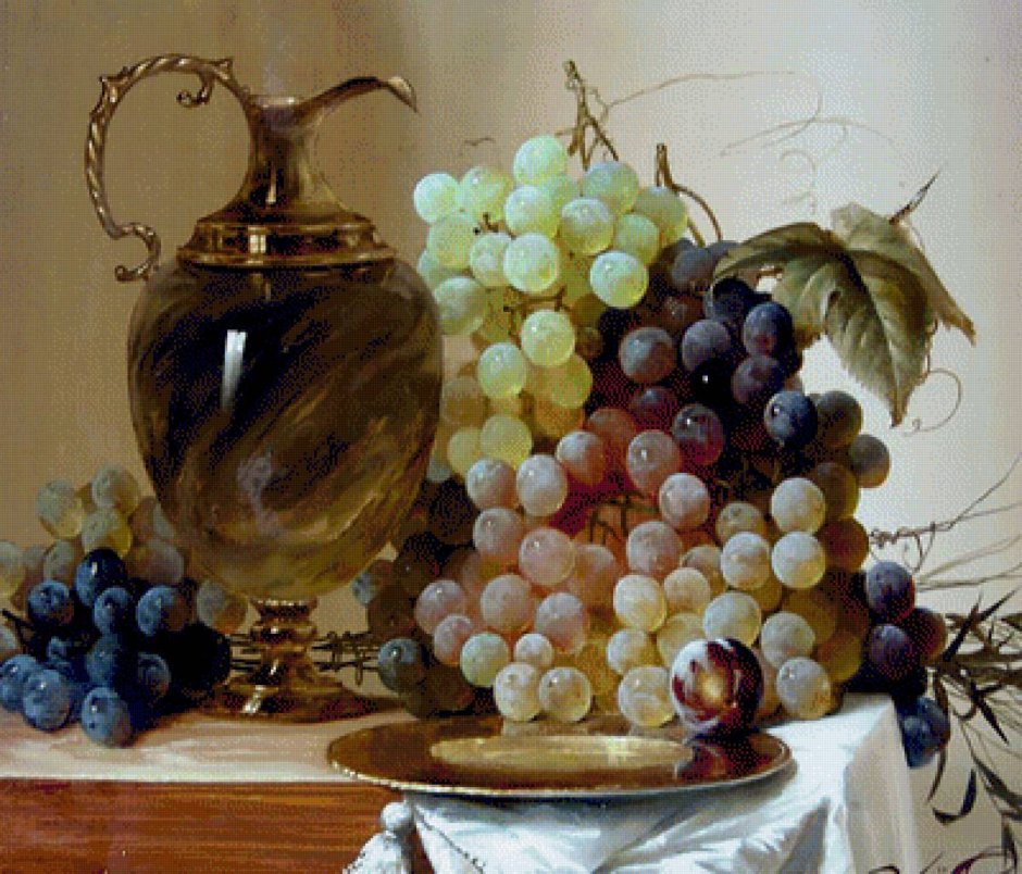 Дмитрий Севрюков натюрморт с виноградом