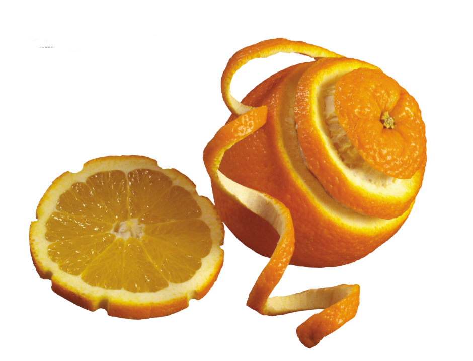 Апельсин на прозрачном фоне