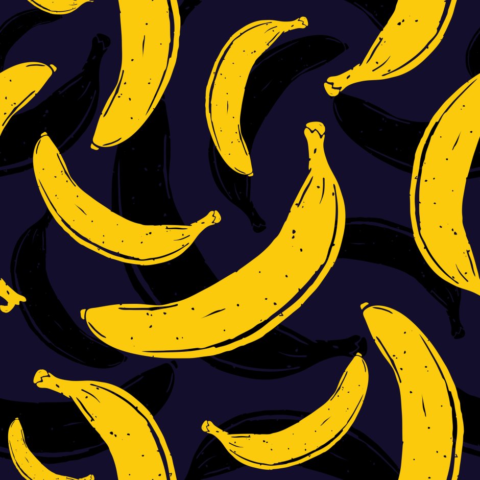 Банан на темном фоне