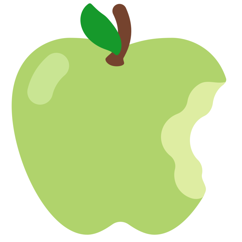 Откусанное яблоко