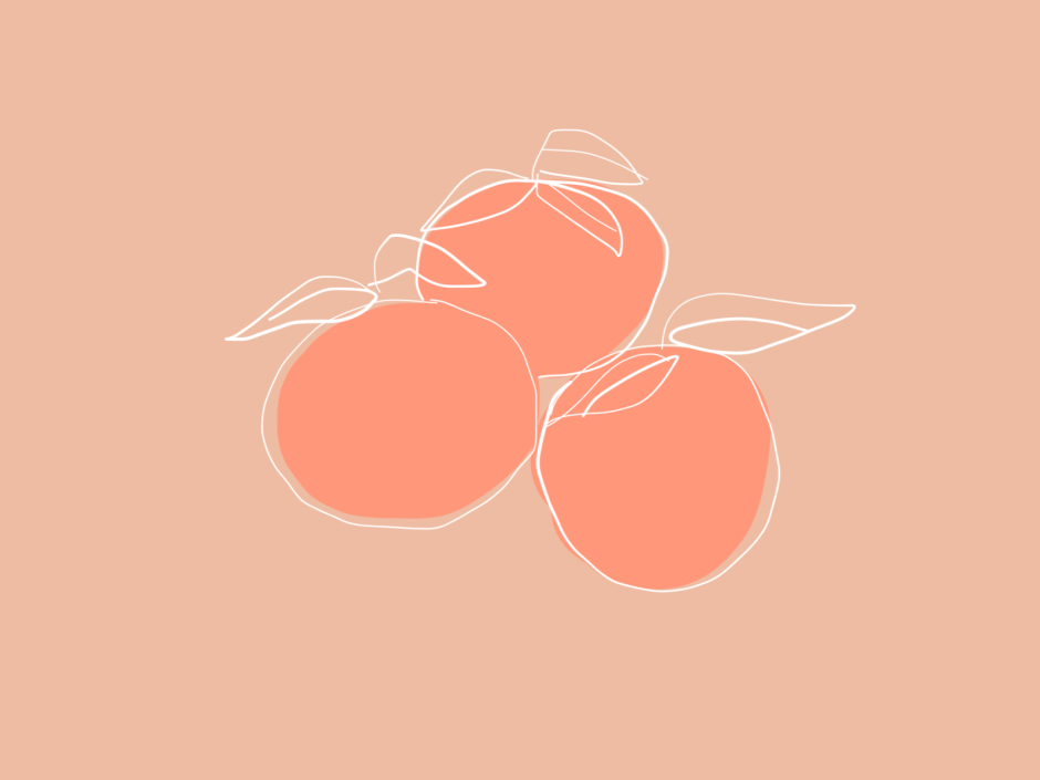 Персики фон