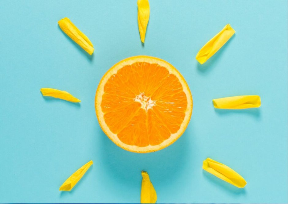 Солнце апельсины фон