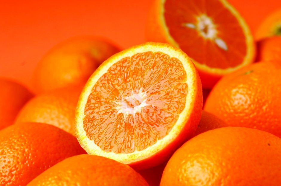 Апельсин макро