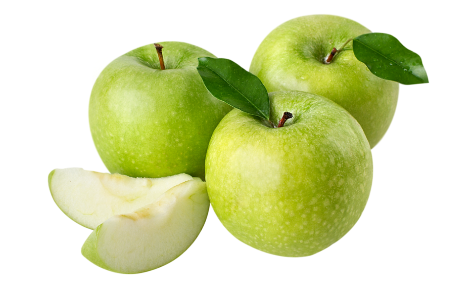 Коробка зеленых яблок