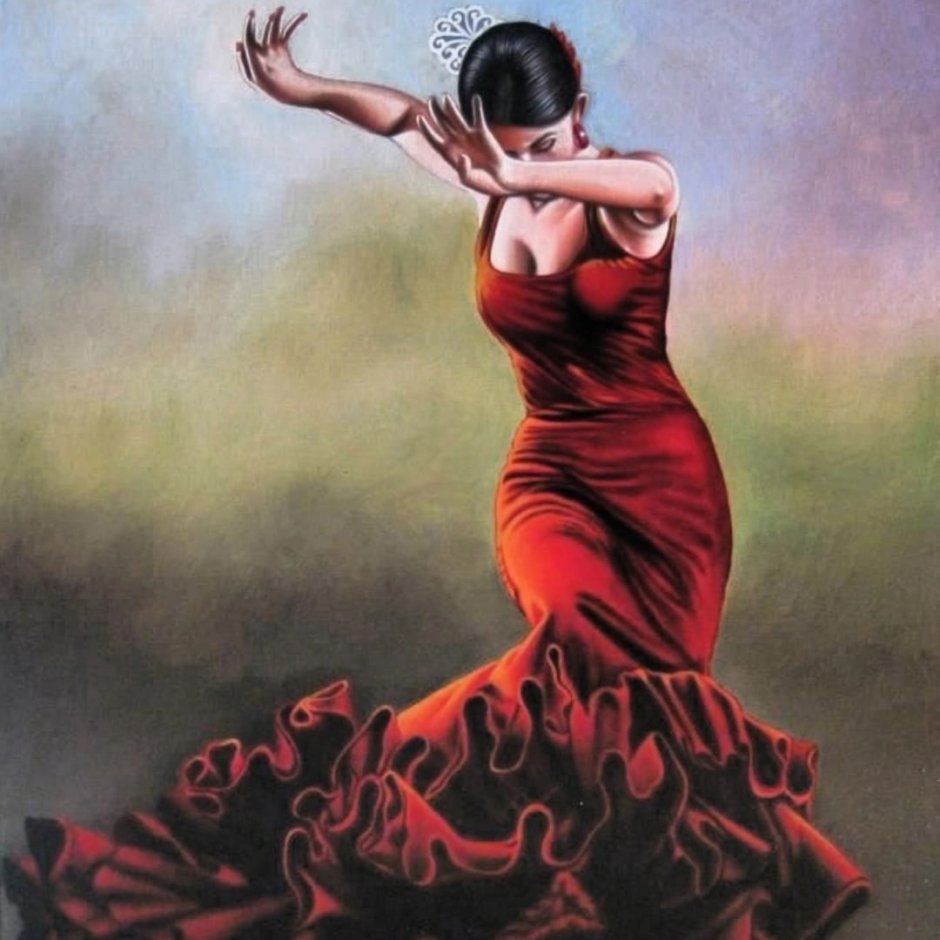 Фламенко танцовщица картина Испания