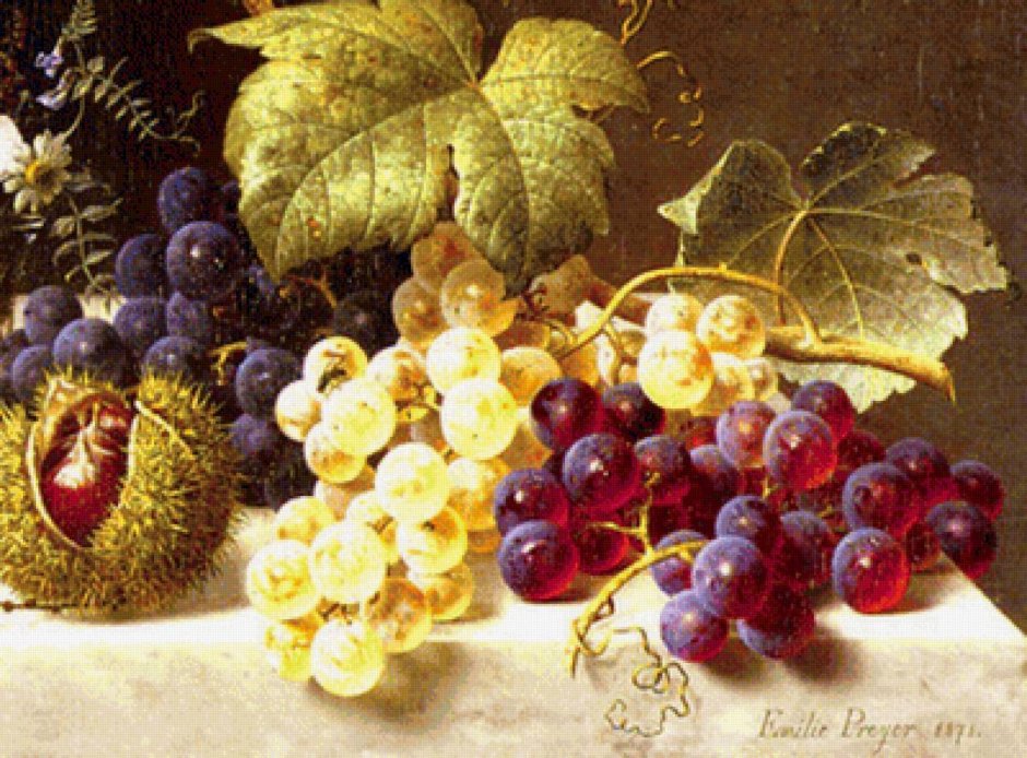 Гречина Анна натюрморт виноград