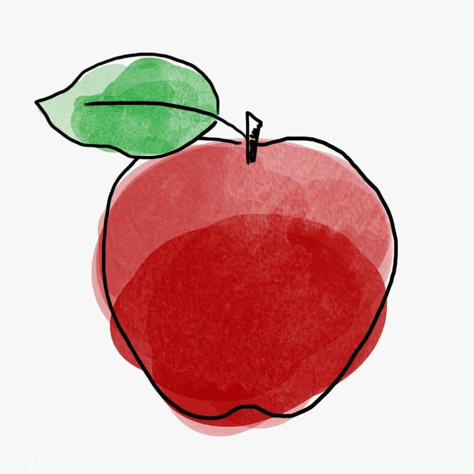 Яблоко в иллюстраторе