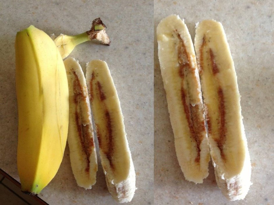 Красные прожилки в банане