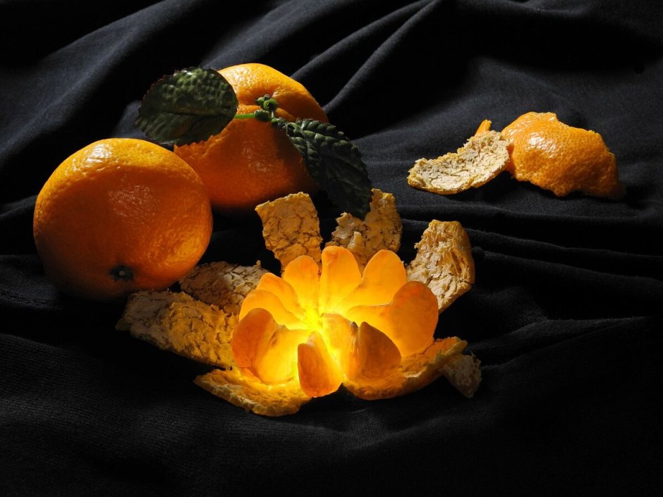 Апельсин и мандарин