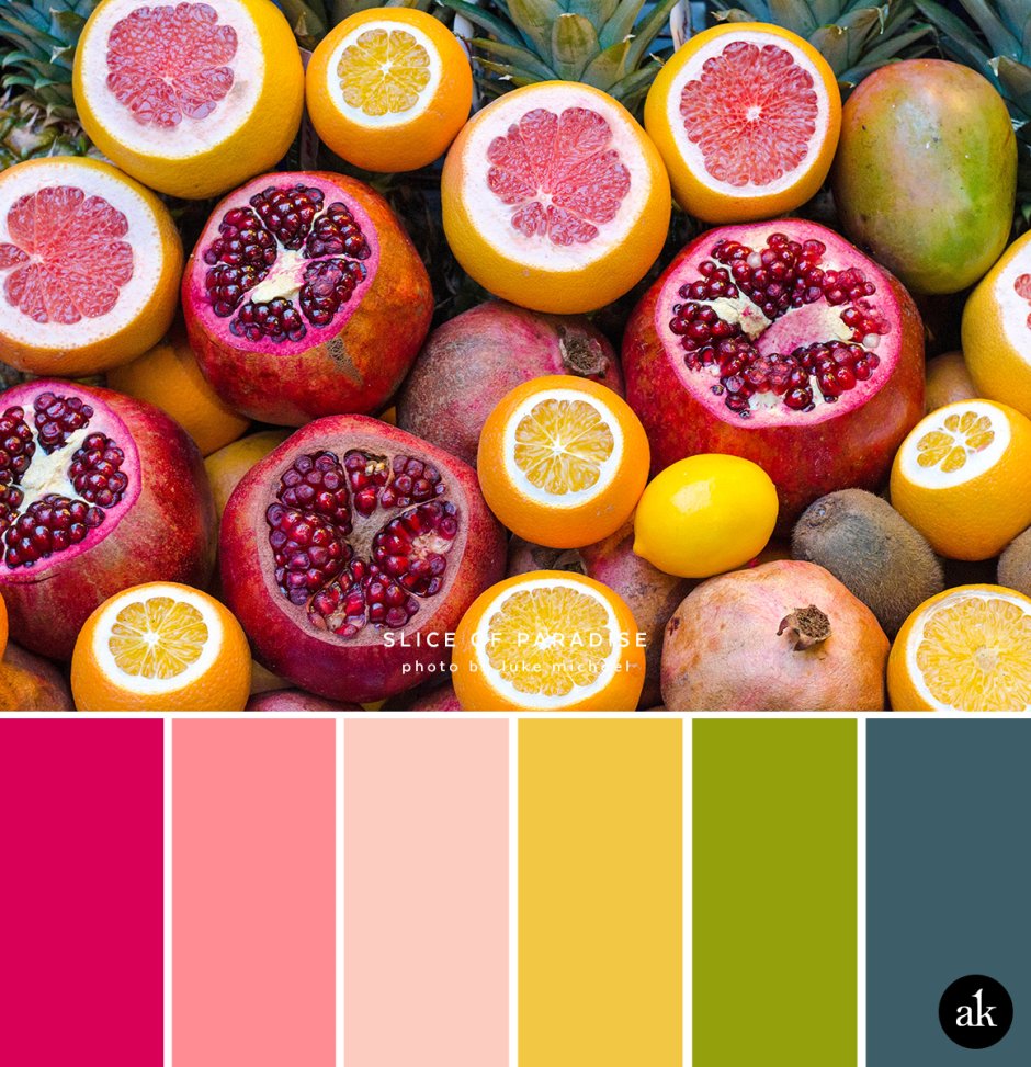 Цветовая палитра манго